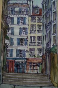 Ruelle du vieux Paris 28x15,50 100€ 1973